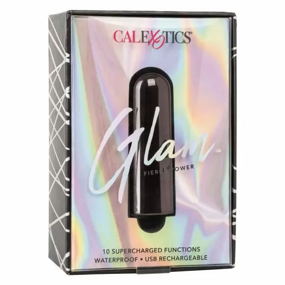 Компактная вибропуля Glam - BLACK, 9 см, 10 режимов, черный