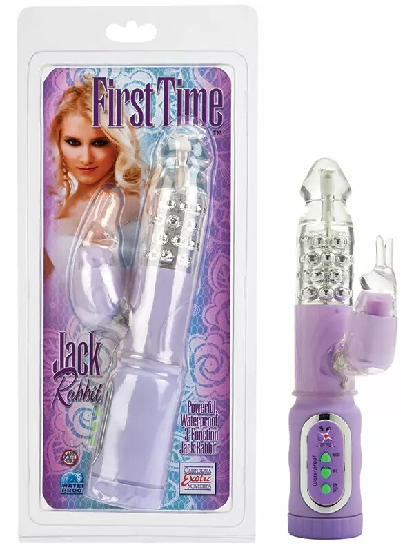 Фиолетовый хай-тек вибратор First Time Jack Rabbits со стимуляцией клитора