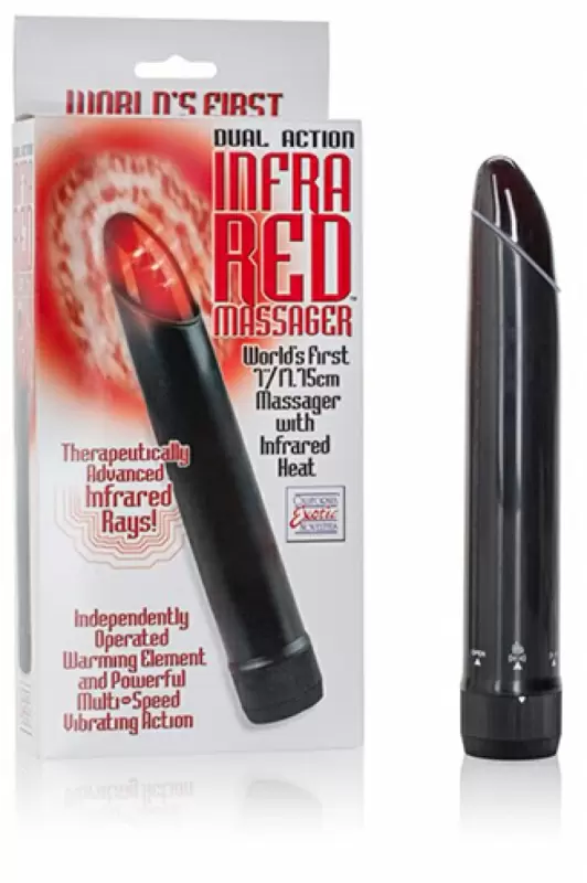 Интимный вибромассажер с инфракрасным излучением Calexotics Dual Action Infrared Massager - черный