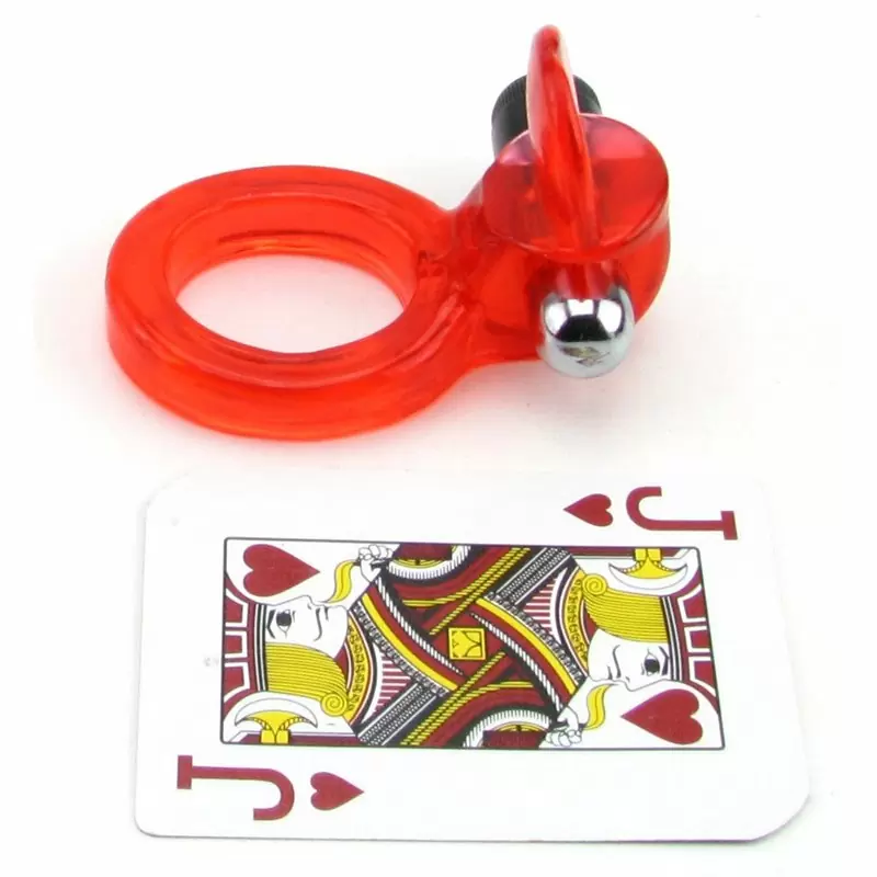 Эрекционное виброкольцо со стимулятором клитора Язычок Wireless Clit Flicker – красный