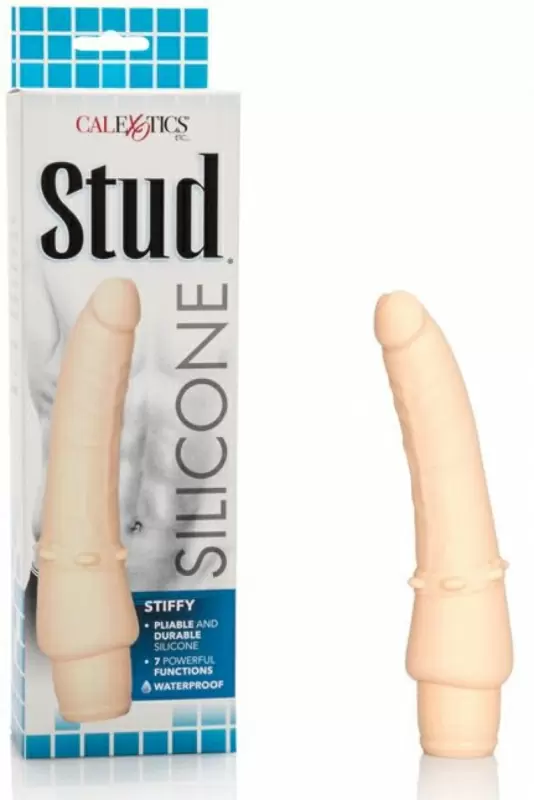 Фаллоимитатор Calexotics Silicone Stud Stiffy Vibe in Ivory - телесный