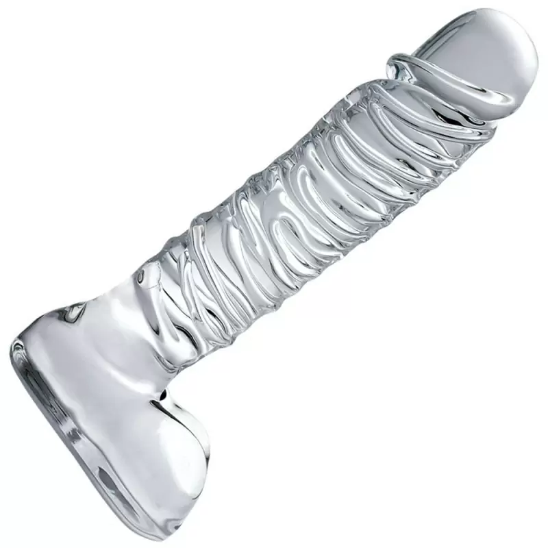 Реалистичный фаллоимитатор Icicles No. 63 из стекла – прозрачный