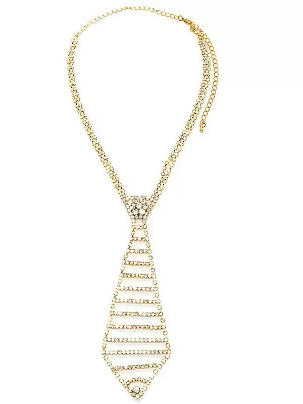 Галстук из кристаллов Ann Devine - Executive Rhinestone Tie – золотой