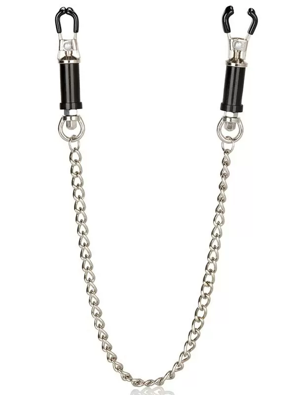 Зажимы на соски Superior Nipple Clamps с цепочкой, 6,3 см, серебристые