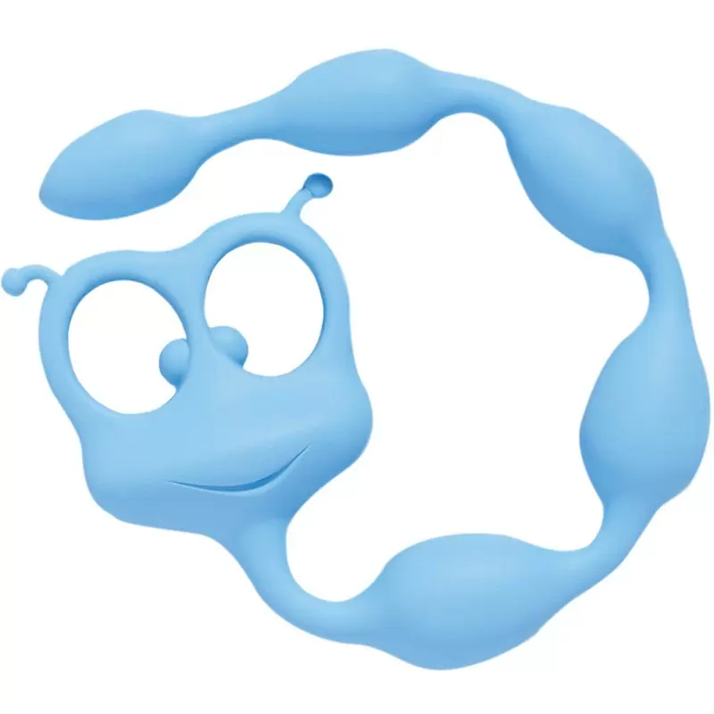 Анальная цепочка Fun Factory Flexi Felix, 32 см, 5 бусин, голубая