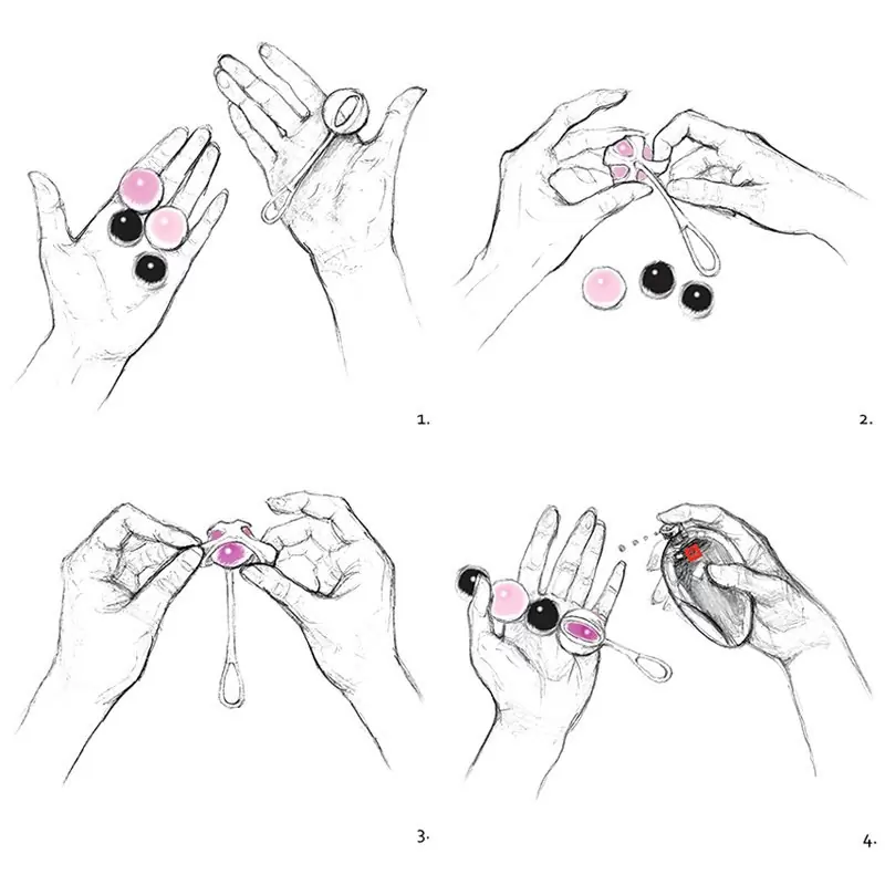 Магнитные вагинальные шарики Geisha Balls Magnetic – розовый с черным