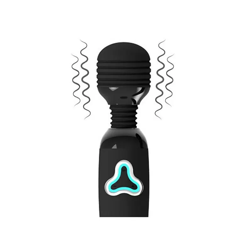 Водонепроницаемый перезаряжаемый массажер с вибрацией Flirtatious Wand – черный