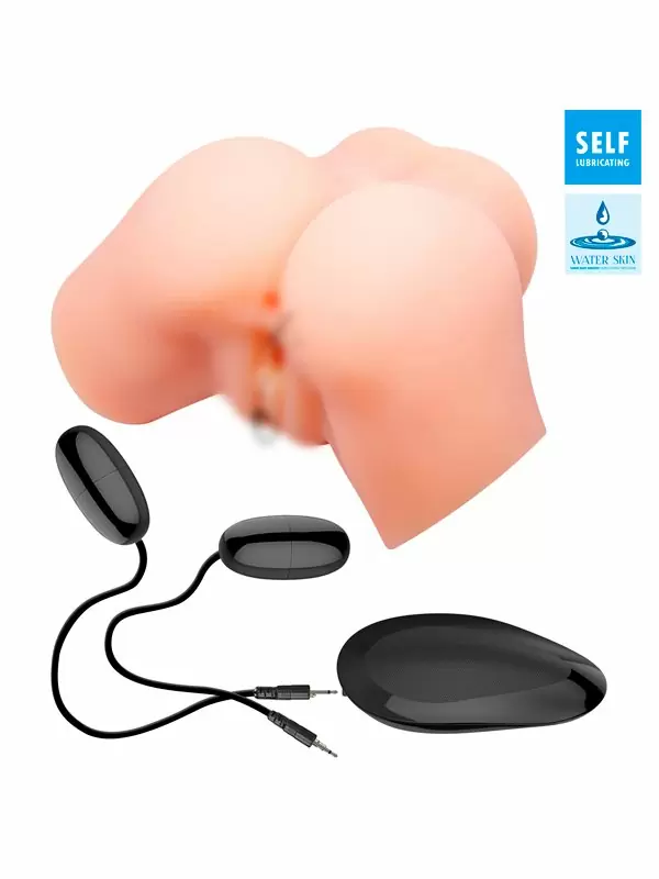 Реалистичный мастурбатор Baile Samantha, 17,5 см, мини-полуторс с двумя вибропулями, с проводным пультом