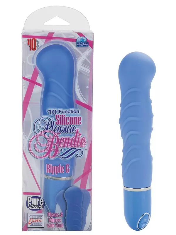 Вибромассажер 10-Function Silicone Pleasure Bendie Ripple G's