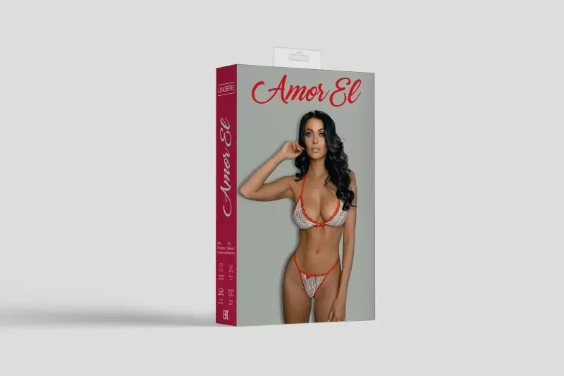 Комплект эротического белья белый Capagosa Amor El (S/M)