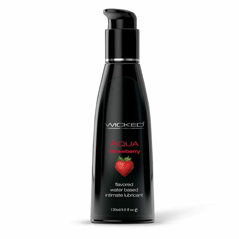 Лубрикант со вкусом сочной клубники WICKED AQUA Strawberry 120 ml