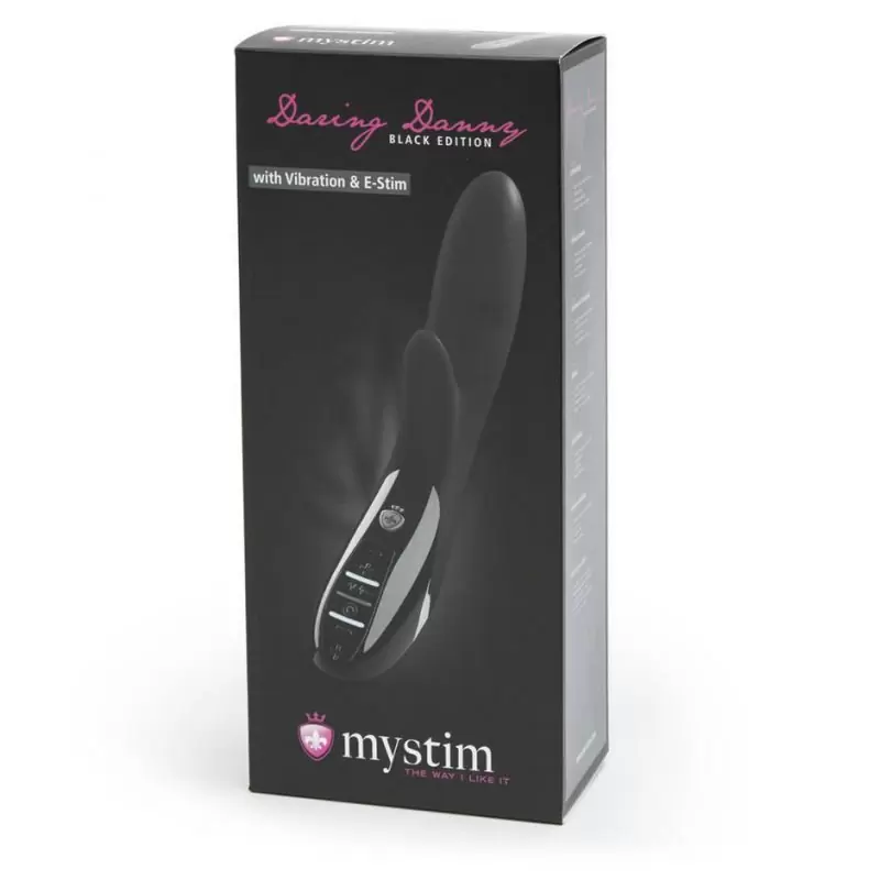 Вибратор-кролик с электростимуляцией Daring Danny Black Edition – черный