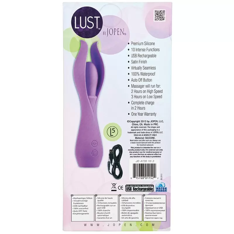 Вибромассажер с лепестками Lust by Jopen L5 – фиолетовый