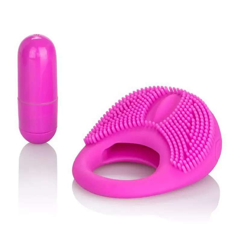 Водонепроницаемое кольцо для поддержания эрекции с вибрацией Silicone Intimacy Enhancer – розовый