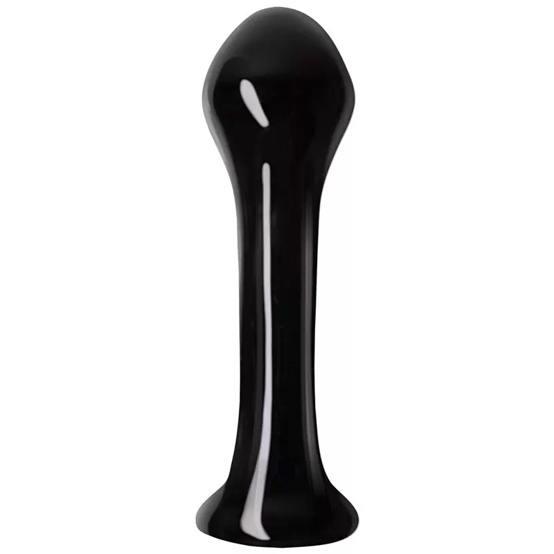 Анальный стимулятор из стекла Crystal Droplets – черный