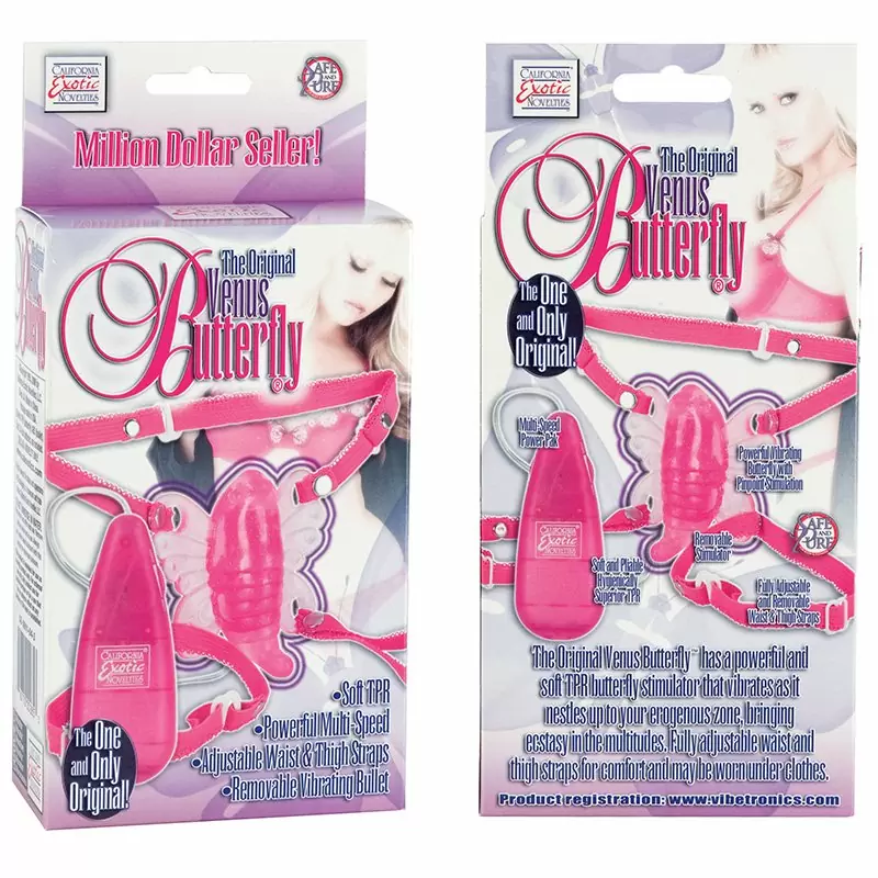 Клиторальный стимулятор Original Venus Butterfly в форме бабочки – розовый