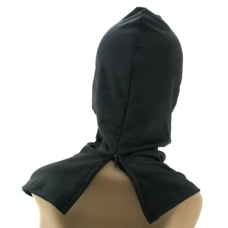 Маска на голову с молниями Zipper Face Hood – черный