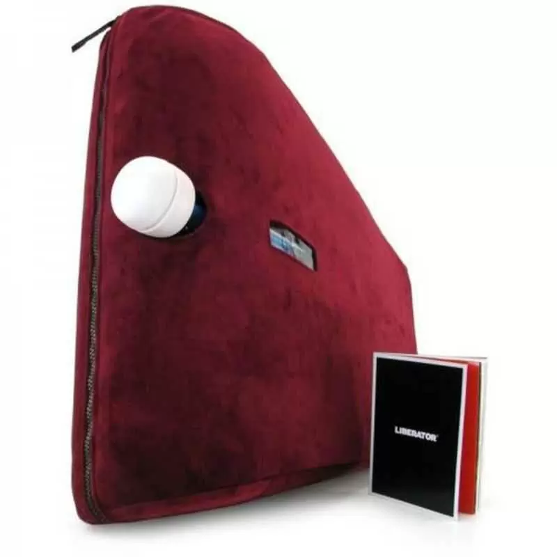Подушка для любви с отверстием под массажер Liberator R-Axis Magic Wand - красный