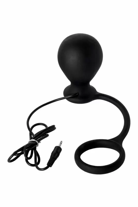 Анальная втулка с вибропулей и эрекционным кольцом TOYFA Black&Red – чёрный 