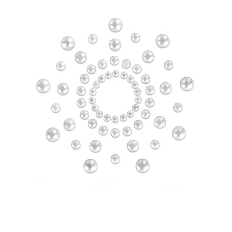 Украшение на грудь Mimi Classic в форме снежинки – белый