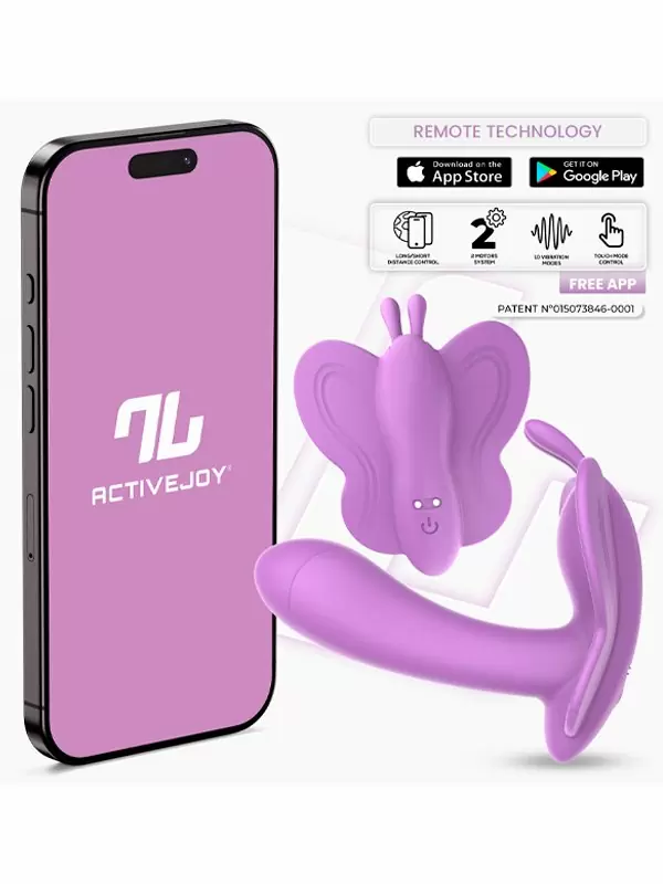 Носимый вибратор LoveCherry Wingy, 10 режимов, в форме бабочки, силикон, сиреневый