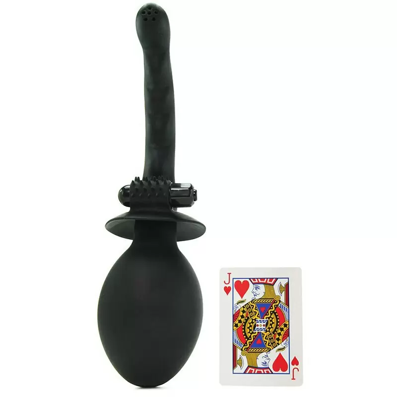 Анальный душ Colt Vibro Cleanse с вибрацией – черный