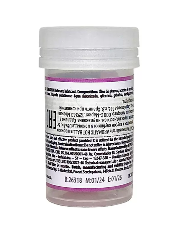 Лубрикант в виде двух шариков Hot Flowers Aromatic Hot Ball, масляная основа, клубника в шоколаде, 6 грамм