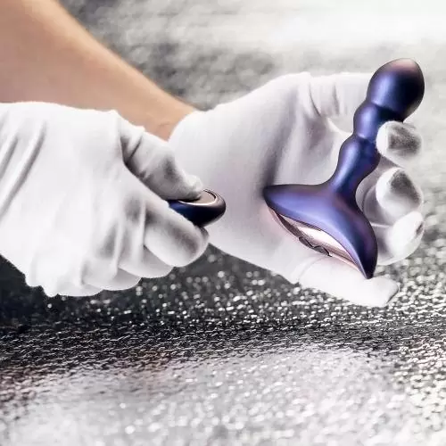 Анальный вибростимулятор EDC Interstellar, с пультом Д/У, 12 см, АБС-пластик, силикон, фиолетовый