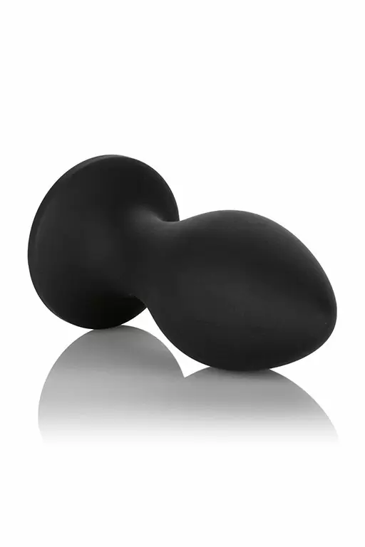 Анальная вибропробка California Power Gem, с белым кристаллом, 9,5 см, 10 режимов, силикон, черный