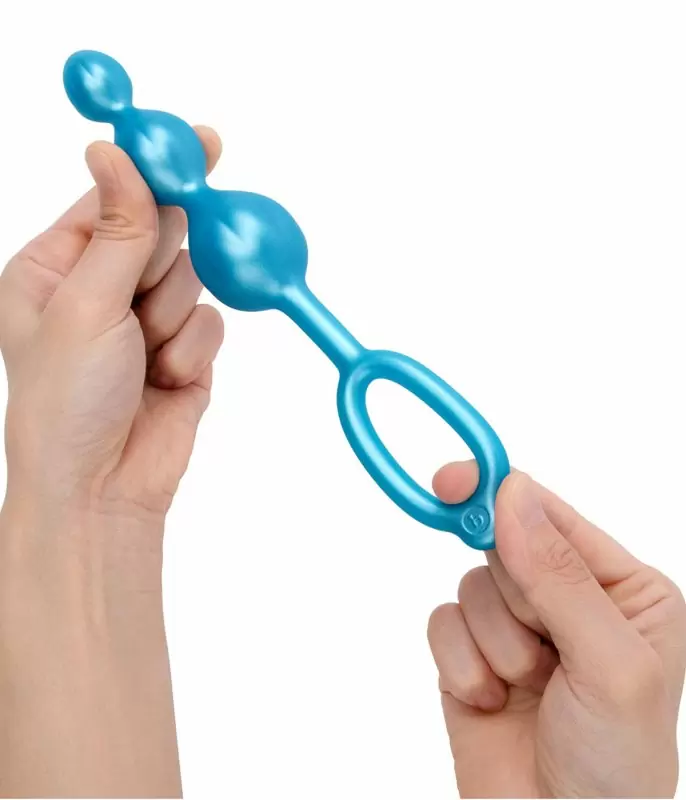 Набор анальных елочек b-Vibe BEADED BUTTIES BUNDLE, 3 размера, силикон