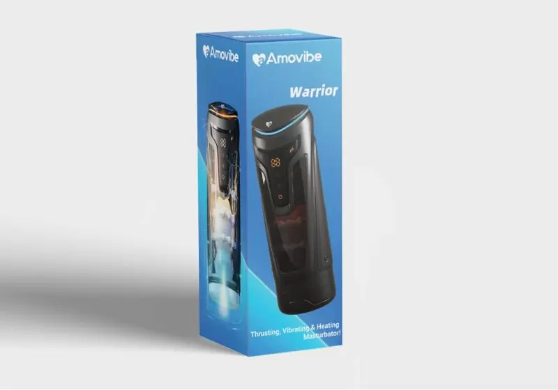 Инновационный мастурбатор Warrior с пенетрацией и массажем бусинами, Amovibe