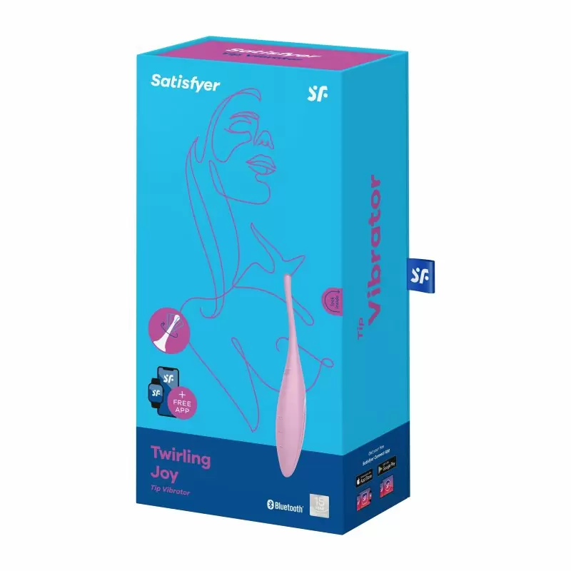 Точечный вибратор Satisfyer Twirling Joy, 17,8 см, силикон, розовый