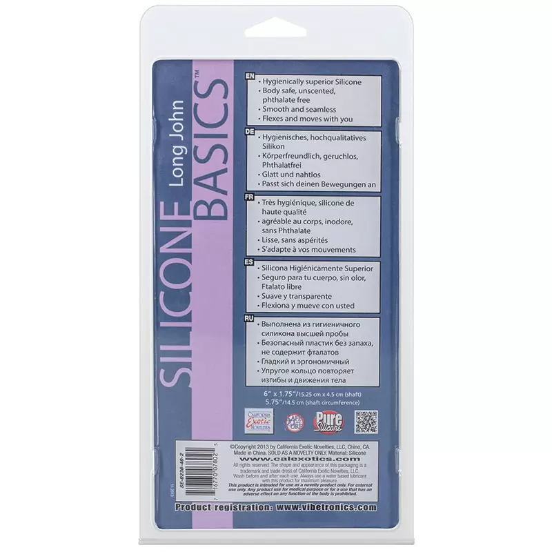 Фаллоимитатор Silicone Basics Long John – телесный
