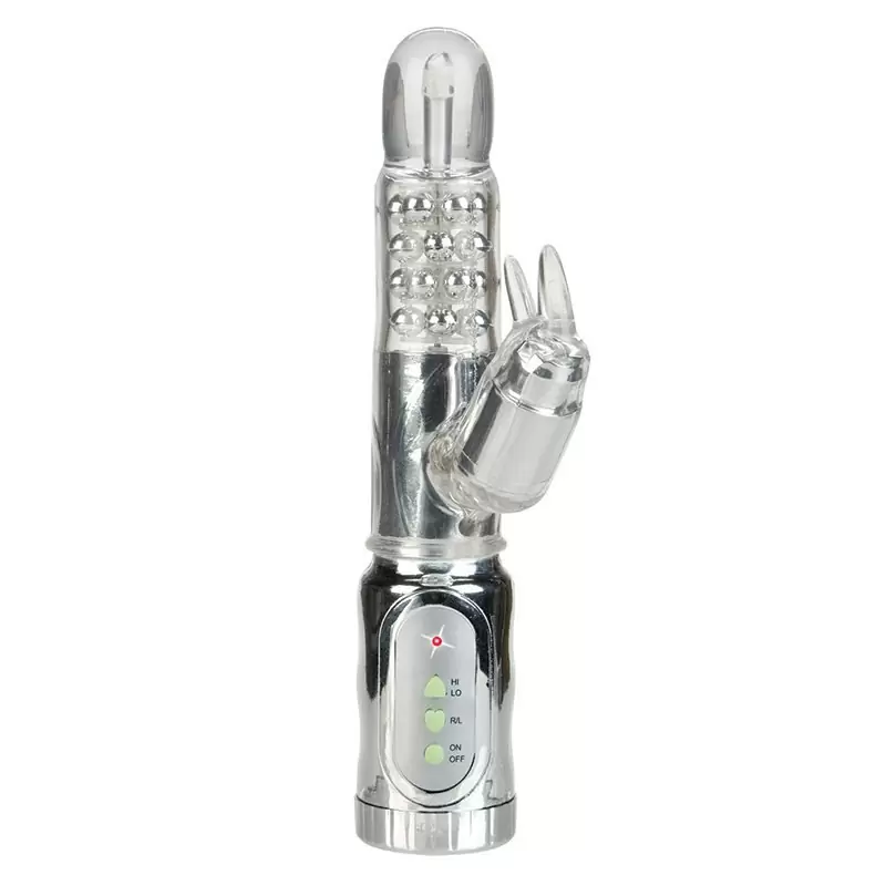 Классический Хай-Тек вибромассажер Triple Frenzy – серебристый