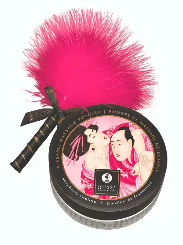 Ароматизированная массажная пудра Shunga Малиновое чувство, без добавления сахара, 290 г