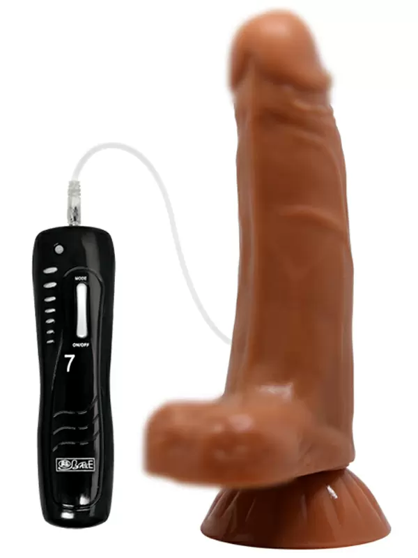 Реалистичный фаллоимитатор Baile, 18,5 см, с ротацией, с функцией фрикций, ТПР, с проводным пультом, телесный