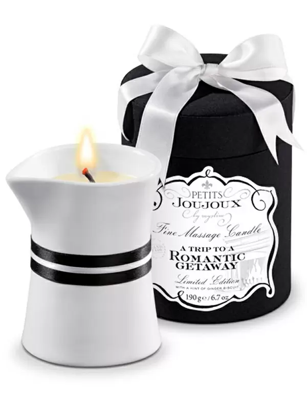 Массажная свеча Petits JouJoux Romantic Getaway, имбирь, на основе натуральных компонентов, 190 гр