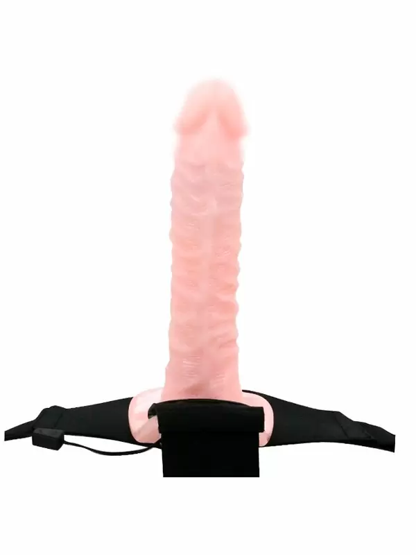 Реалистичный страпон Baile Double Heads Strap-on, 28 см, двусторонний на ремешках, телесный