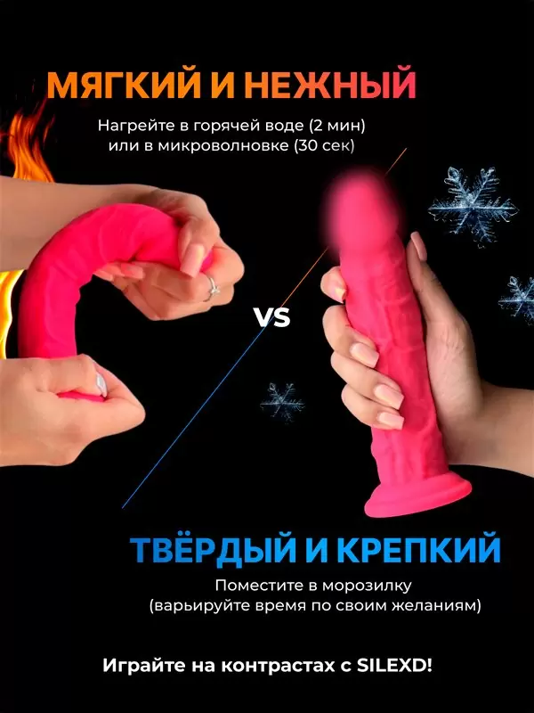 Реалистичный фаллоимитатор SILEXD Model 2, 19,7 см, силикон, розовый