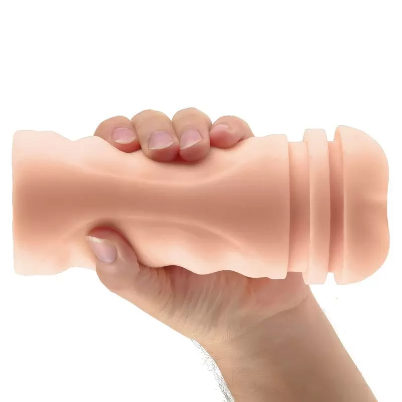 Мастурбатор вагина Mega Grip Vibrating Stroker Pussy с вибрацией - белый