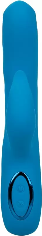 Изогнутый вибратор-кролик AZURE COLLECTION - FLUTTER G, 22,8 см, силикон, голубой