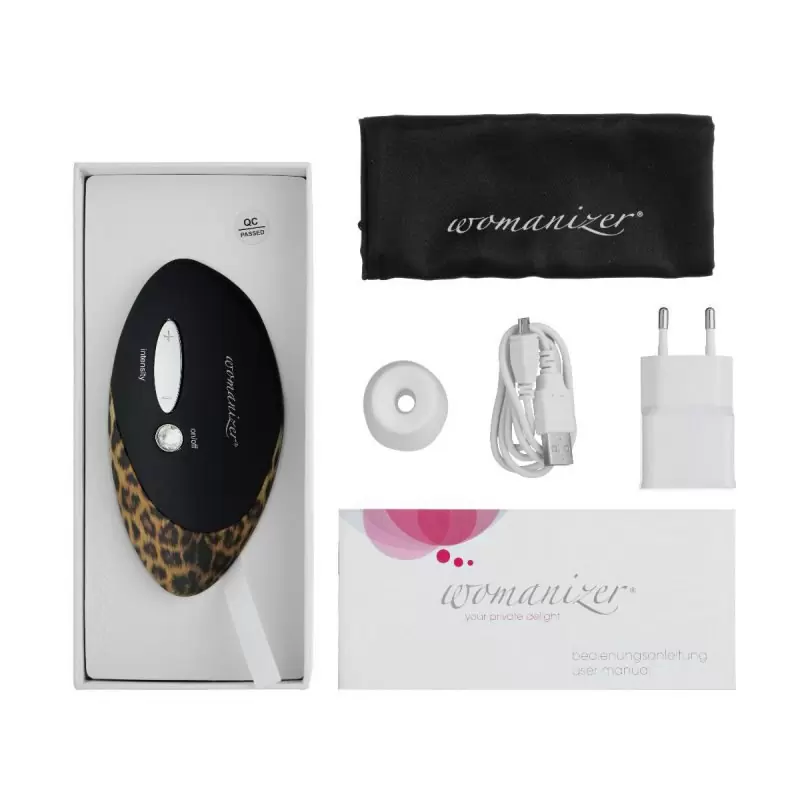 Бесконтактный клиторальный стимулятор Womanizer Pro – черный с леопардовым