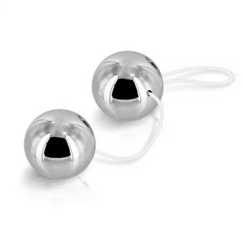 Шарики вагинальные Vibratone Duo-Balls – серебристый