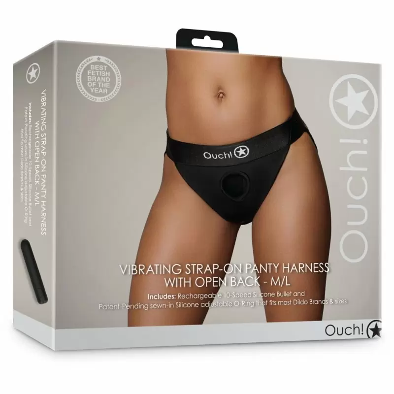 Трусики для страпона с вибропулей - M/L