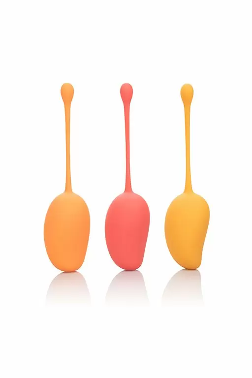 Оригинальные вагинальные шарики Kegel Training Set Mango в форме манго - разноцветный