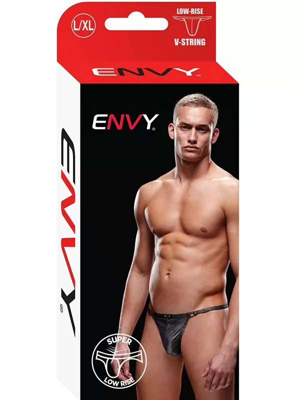 Серые V-стринги, трусы мужские - L/XL