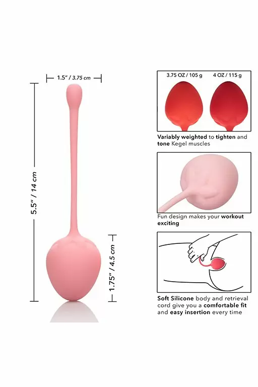 Оригинальные вагинальные шарики Kegel Training Set Strawberry в форме клубники - разноцветный