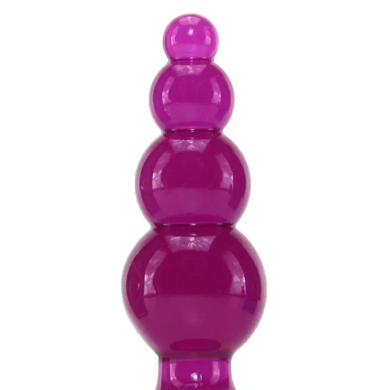 Анальная пробка с кольцом Jolie Ripples Mini – фиолетовая