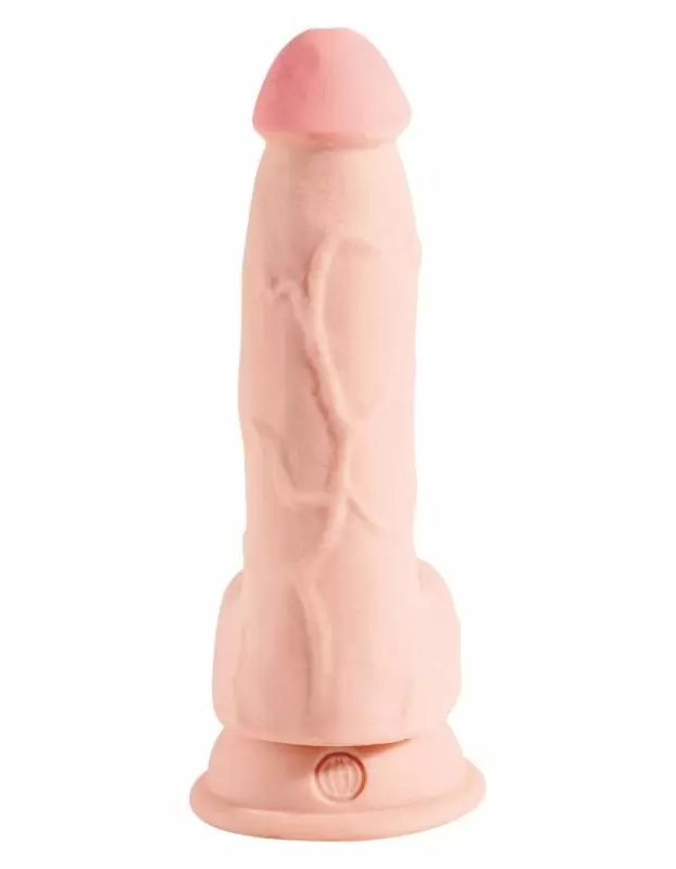 Реалистичный дилдо тройного покрытия с мошонкой и присоской King Cock Plus. 13 см