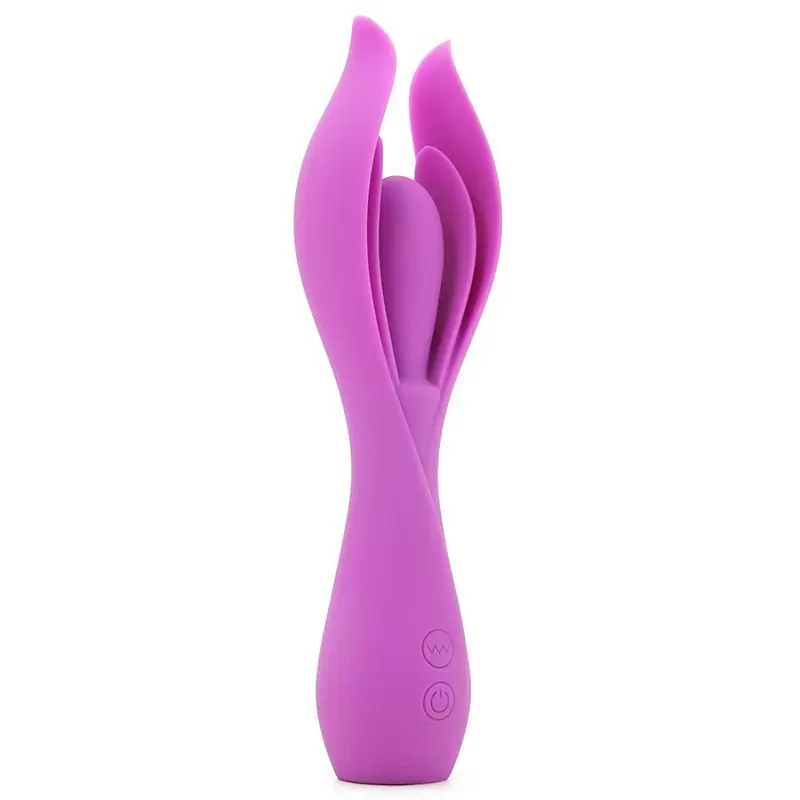 Вибромассажер с двойными лепестками Lust by Jopen L7 перезаряжаемый – фиолетовый